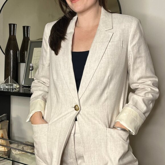 J.CREW HELENA(Brand new w/ Tags) Linen Blend Blazer Suit Set - Picture 1 of 16